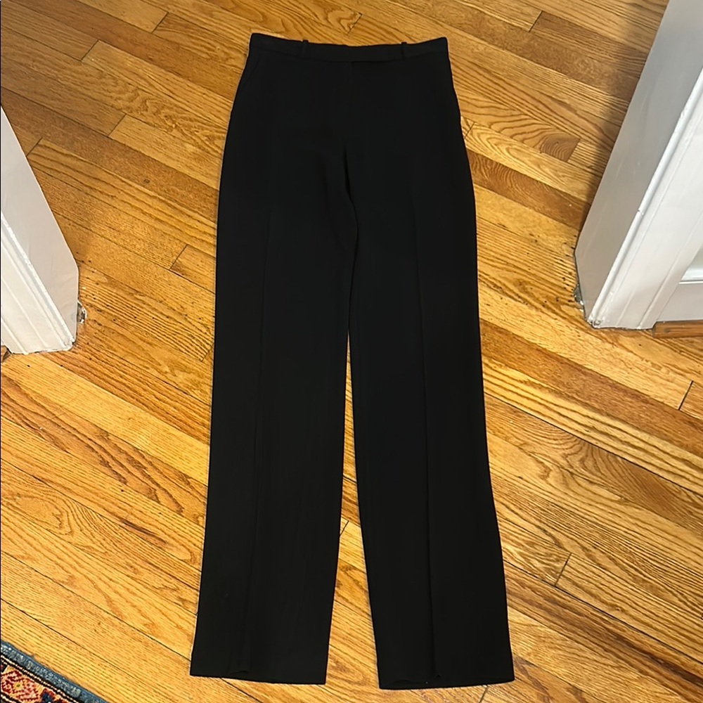 Armani Collezioni Black Straight-Leg Trousers